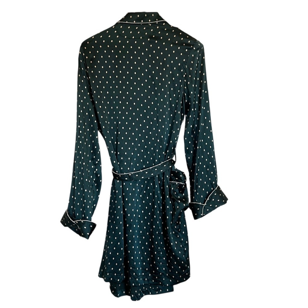 NK IMODE Luxurious Silk Polka Dot Robe Size Medium - Picture 3 of 10